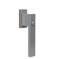 klamka okienna z przyciskiem DUBLIN srebrna